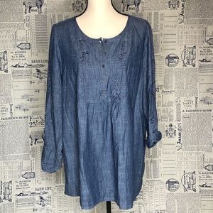 J. Jill Women’s Embroidered Boho Top